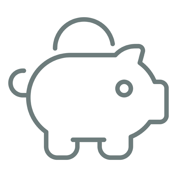 Vector image of a piggy bank, reflecting growing savings